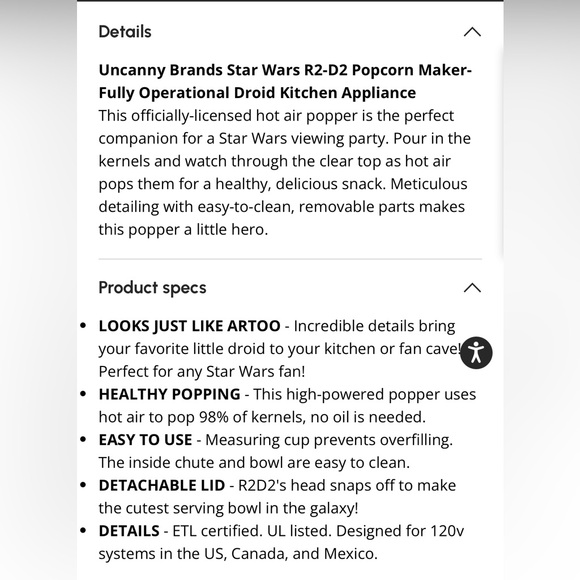 Star Wars R2D2 Popcorn Maker - Picture 9 of 9